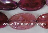 CAG4899 15 inches 20*30mm faceted oval fire crackle agate beads