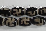 CAG5080 15.5 inches 8*12mm drum tibetan agate beads wholesale