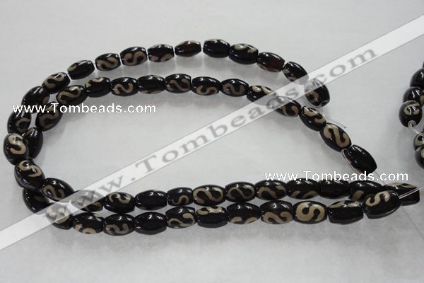 CAG5081 15.5 inches 8*12mm drum tibetan agate beads wholesale