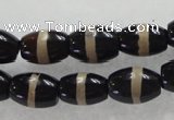 CAG5082 15.5 inches 8*12mm drum tibetan agate beads wholesale