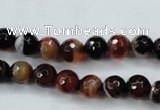 CAG5111 15.5 inches 6mm faceted round line agate beads wholesale