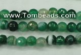 CAG5121 15.5 inches 6mm faceted round line agate beads wholesale