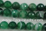 CAG5122 15.5 inches 8mm faceted round line agate beads wholesale