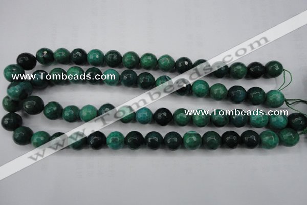 CAG5129 15.5 inches 12mm faceted round agate beads wholesale