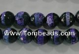 CAG5148 15 inches 10mm faceted round tibetan agate beads wholesale