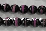 CAG5149 15 inches 10mm faceted round tibetan agate beads wholesale