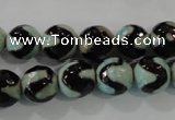 CAG5161 15 inches 10mm faceted round tibetan agate beads wholesale