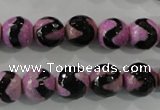 CAG5162 15 inches 10mm faceted round tibetan agate beads wholesale