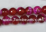 CAG5183 15 inches 10mm faceted round fire crackle agate beads