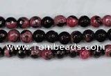 CAG5197 15 inches 6mm faceted round fire crackle agate beads