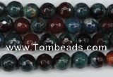 CAG5211 15 inches 8mm faceted round fire crackle agate beads