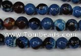 CAG5216 15 inches 8mm faceted round fire crackle agate beads