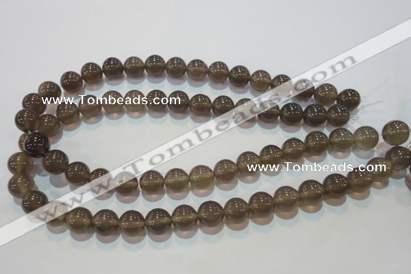 CAG5243 15.5 inches 12mm round Brazilian grey agate beads wholesale