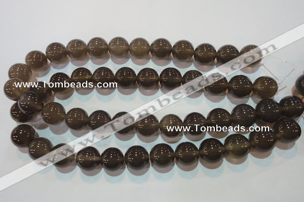 CAG5245 15.5 inches 16mm round Brazilian grey agate beads wholesale