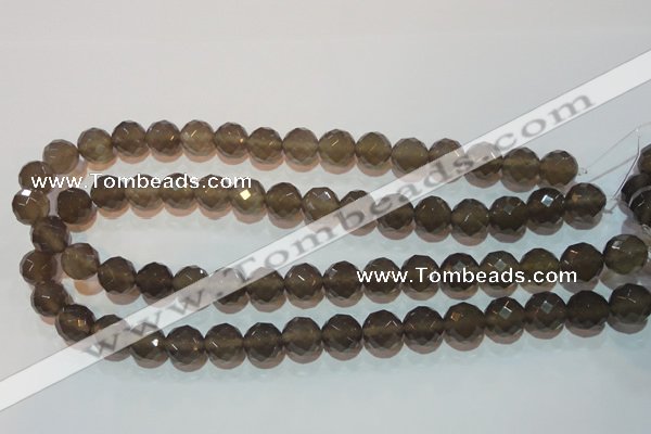 CAG5249 15.5 inches 12mm faceted round Brazilian grey agate beads