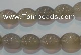 CAG5256 15.5 inches 10*12mm rice Brazilian grey agate beads