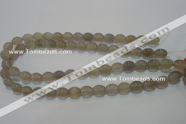 CAG5256 15.5 inches 10*12mm rice Brazilian grey agate beads