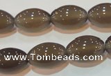 CAG5257 15.5 inches 12*18mm rice Brazilian grey agate beads