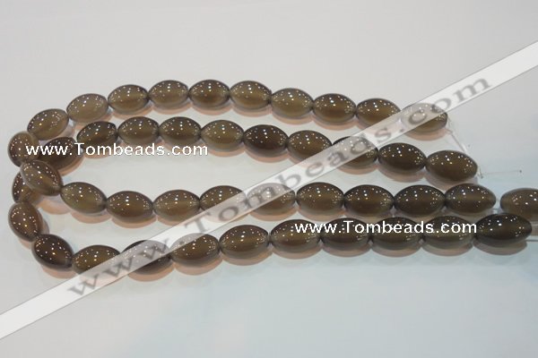 CAG5257 15.5 inches 12*18mm rice Brazilian grey agate beads