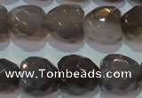 CAG5268 15.5 inches 16*16mm faceted heart Brazilian grey agate beads