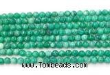CAG5309 15.5 inches 4mm faceted round peafowl agate gemstone beads