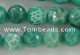 CAG5310 15.5 inches 6mm faceted round peafowl agate gemstone beads