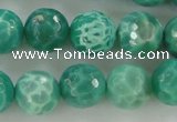 CAG5311 15.5 inches 8mm faceted round peafowl agate gemstone beads