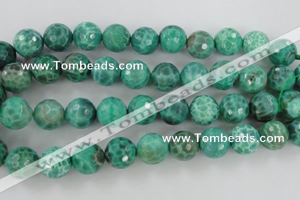 CAG5316 15.5 inches 18mm faceted round peafowl agate gemstone beads