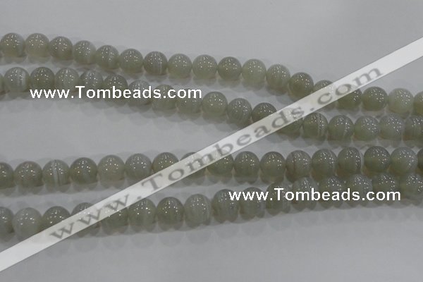 CAG5322 15.5 inches 8mm round grey line agate beads wholesale