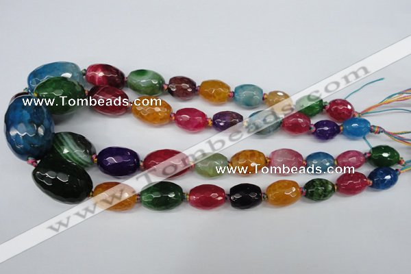 CAG5409 10*14mm – 20*30mm faceted drum dragon veins agate beads