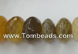 CAG5411 8*12mm – 13*22mm faceted rondelle dragon veins agate beads