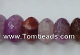 CAG5413 8*12mm – 13*22mm faceted rondelle dragon veins agate beads