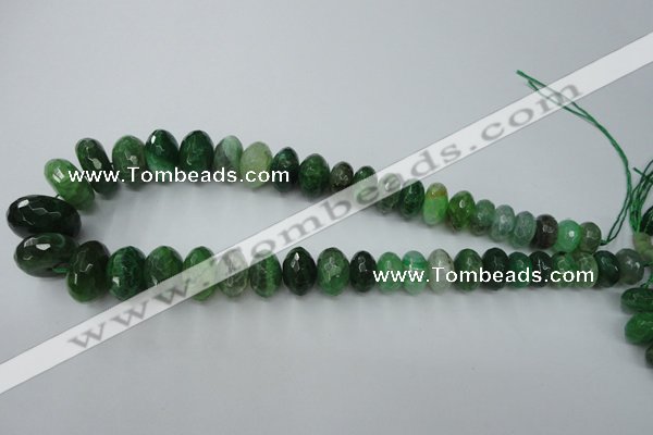 CAG5417 8*12mm – 13*22mm faceted rondelle dragon veins agate beads