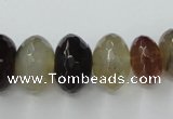 CAG5418 8*12mm – 13*22mm faceted rondelle dragon veins agate beads