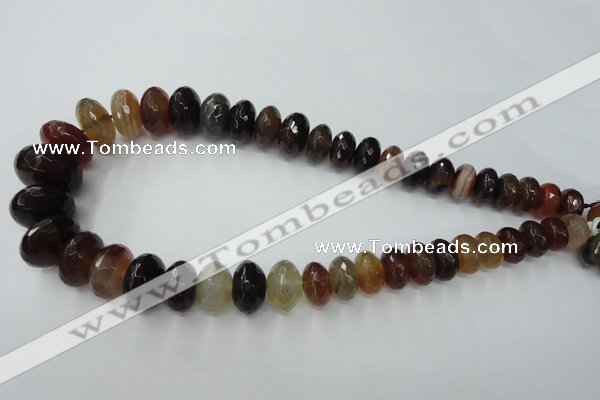 CAG5418 8*12mm – 13*22mm faceted rondelle dragon veins agate beads