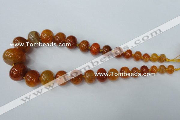 CAG5422 8*12mm – 20*30mm rondelle dragon veins agate beads