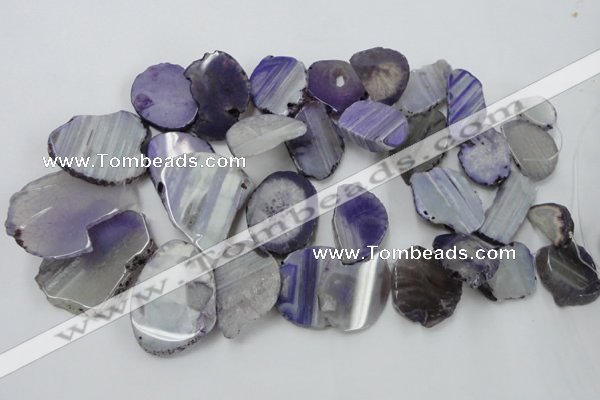 CAG5472 15.5 inches 16*22mm - 40*45mm freeform agate gemstone beads