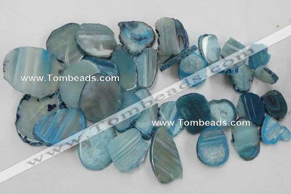 CAG5473 15.5 inches 16*22mm - 40*45mm freeform agate gemstone beads