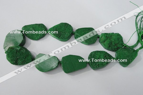 CAG5483 15.5 inches 28*36mm freeform agate gemstone beads