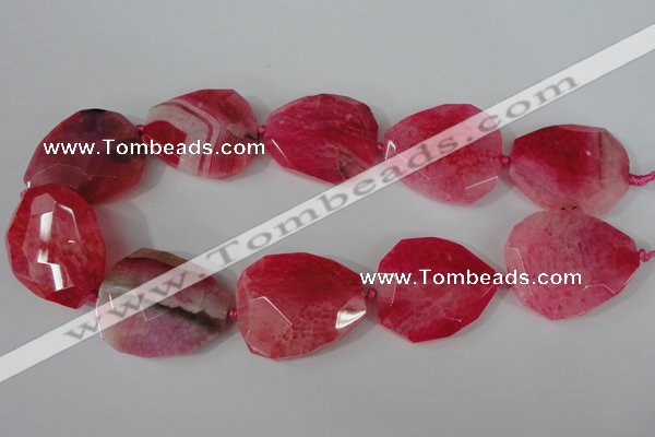 CAG5488 15.5 inches 30*35mm – 35*40mm faceted freeform agate beads