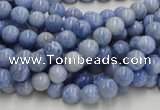 CAG550 16 inches 4mm round blue agate gemstone beads wholesale