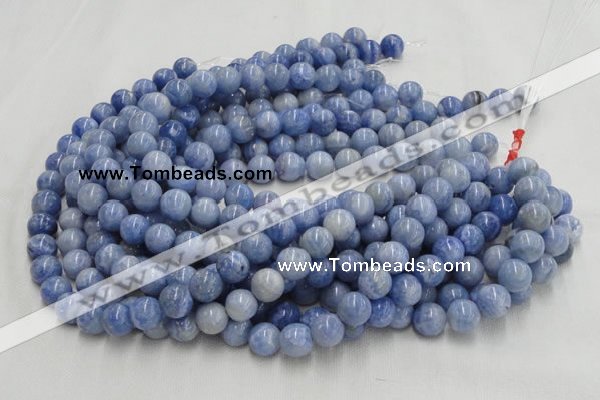 CAG550 16 inches 4mm round blue agate gemstone beads wholesale