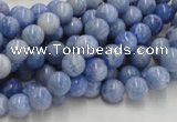 CAG551 16 inches 6mm round blue agate gemstone beads wholesale