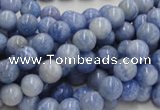 CAG552 16 inches 8mm round blue agate gemstone beads wholesale