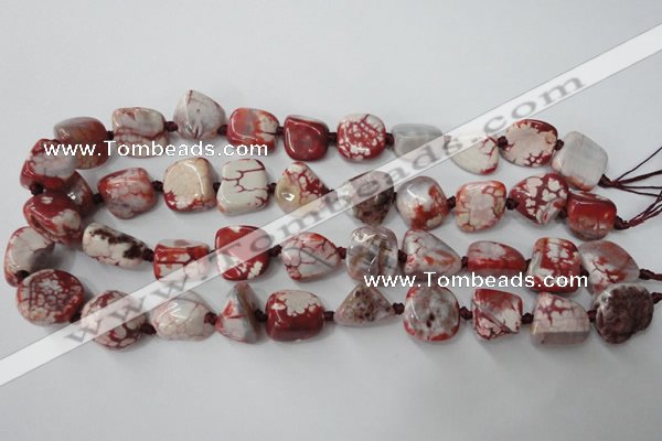 CAG5520 15.5 inches 16*18mm nuggets agate gemstone beads