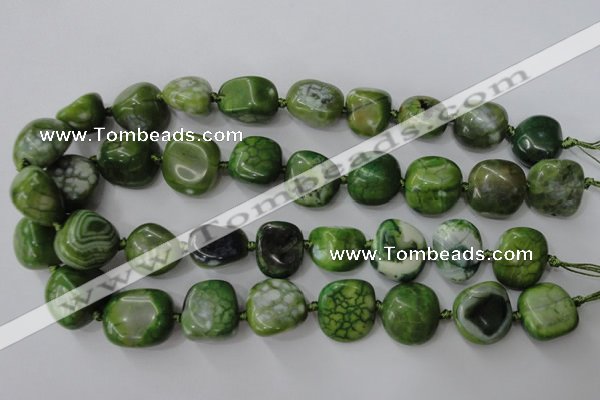 CAG5524 15.5 inches 18*20mm - 20*22mm nuggets agate gemstone beads