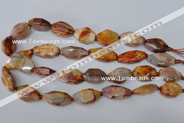 CAG5532 15.5 inches 15*22mm - 15*30mm freeform agate gemstone beads