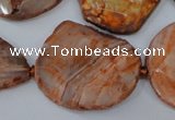 CAG5533 15.5 inches 20*25mm - 25*35mm freeform agate gemstone beads