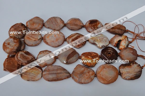 CAG5533 15.5 inches 20*25mm - 25*35mm freeform agate gemstone beads