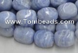 CAG556 16 inches 13*18mm freeform blue agate beads wholesale